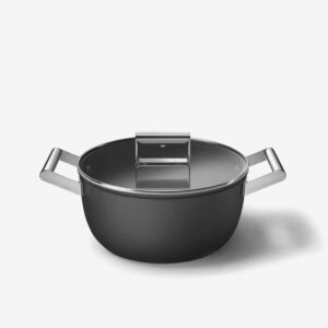 Casserole noir revêtement anti-adhésif SMEG années 50 CSF2412BLM