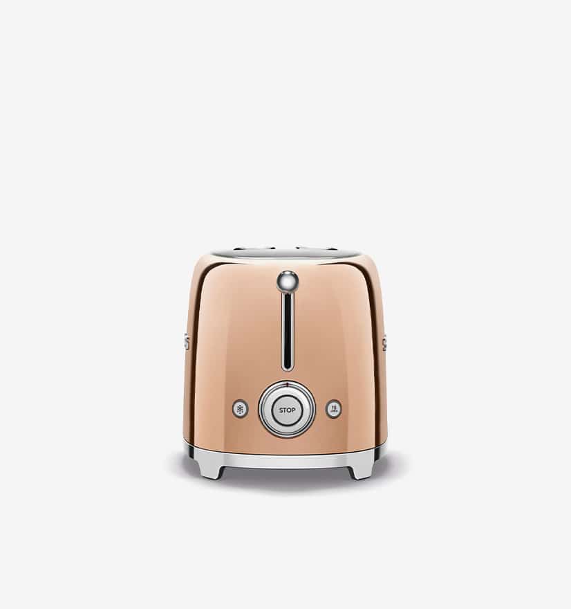 Toaster 2 Fentes Long Grille pain Années 50 SMEG Rose