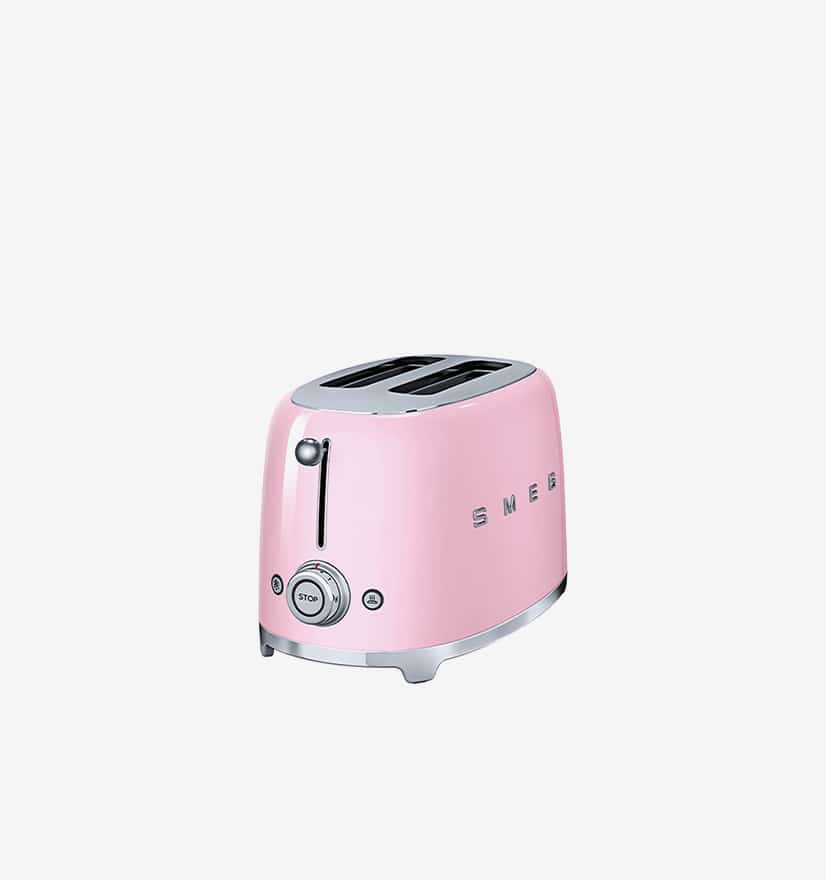 SMEG - Toaster grille-pain rose 2 tranches - TSF01PKEU - Années 50
