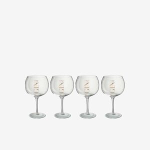 Boîte à cadeau 4 verres à gin doré J-Line