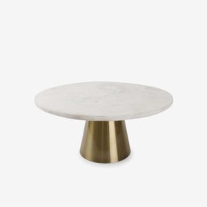 Plat à tarte sur pied 30xH14cm marbre blanc Glint S|P Collection