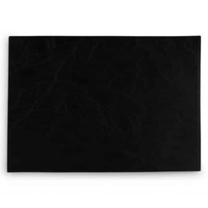 Set de table 43x30cm aspect cuir noir S&P