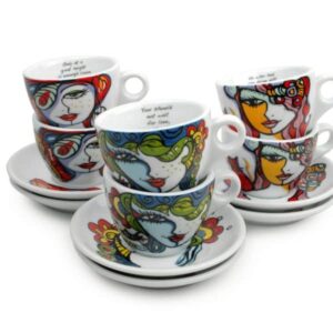 Tasse à moka 19cl + soucoupe - set/6- Josien Broeren