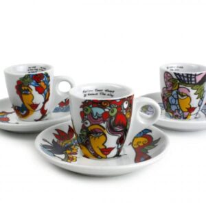 Tasse à moka 6,5cl + soucoupe - set/6- Josien Broeren