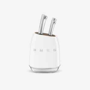 Bloc de couteaux blanc SMEG années 50 KBSF02WH