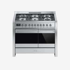 Cuisinière à gaz inox SMEG centres de cuisson Victoria A2-81