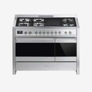 Cuisinière à gaz inox SMEG centres de cuisson Victoria A3-81