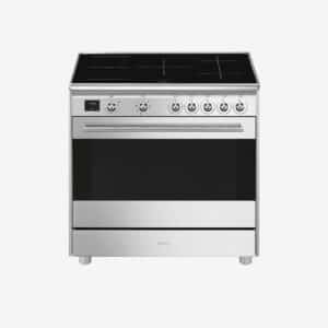 Cuisinière à induction inox SMEG centres de cuisson Classica SCB95CIX