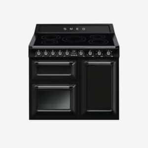 Cuisinière à induction noir SMEG centres de cuisson Victoria TR103IBL2