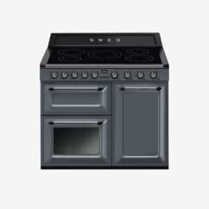 Cuisinière à induction gris ardoise SMEG centres de cuisson Victoria TR103IGR2