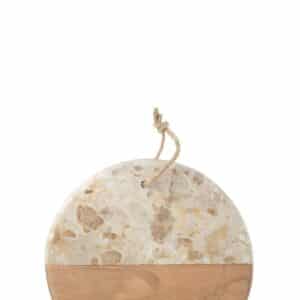 Plateau À Fromage Ronde Marbre Beige/Naturel J-Line