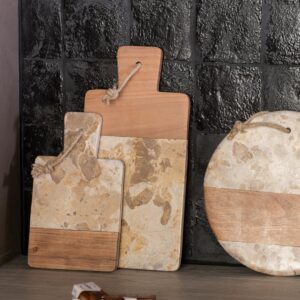 Plateau À Fromage Rectangle Marbre Beige/Naturel Small J-L